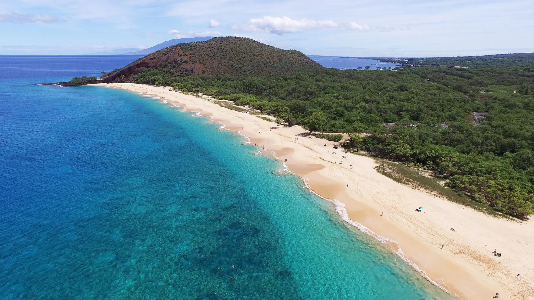 Vista aerea della costa di Maui
